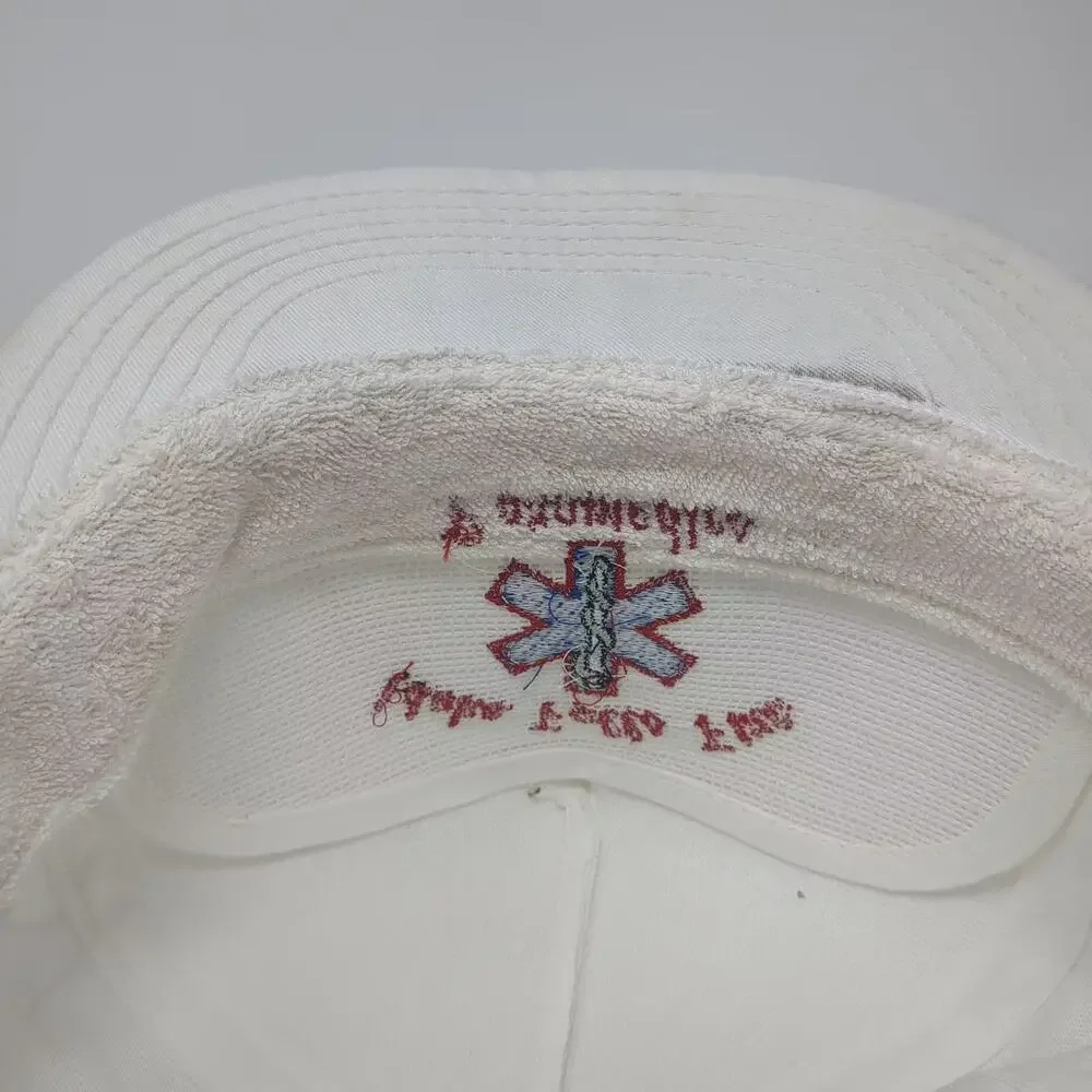 Pro Hat 5 Panel White Red Idaho Falls Fire Paramedics Rope Cap Made in USA OS - Picture 8 of 9